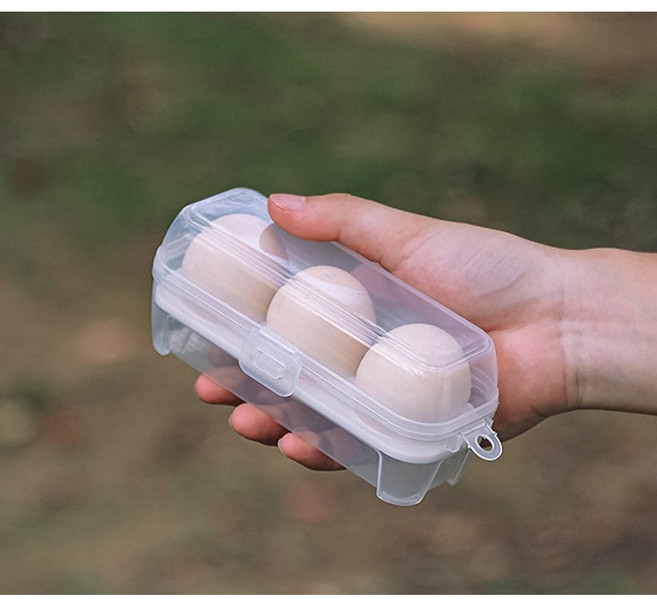 벚꽃마켓 캠핑용 달걀 케이스 계란보관 케이스 에그홀더, 3구, 2개입