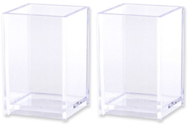 코이프 아크릴 펜꽂이 2p, 투명, 1세트