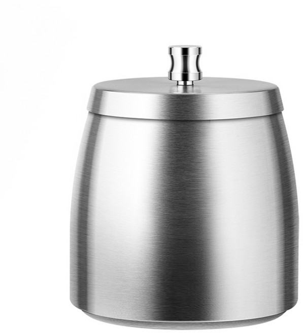 페어홈 냄새차단 스텐리스 프리미엄 담배 재떨이 뚜껑형 가정용 업소용, 1개, 실버