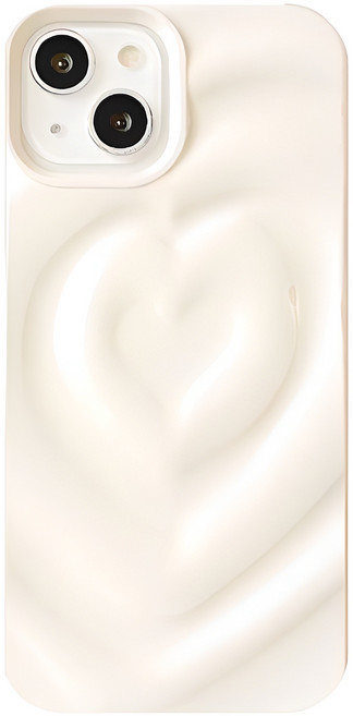 입체 하트 실리콘 아이폰 메탈 케이스