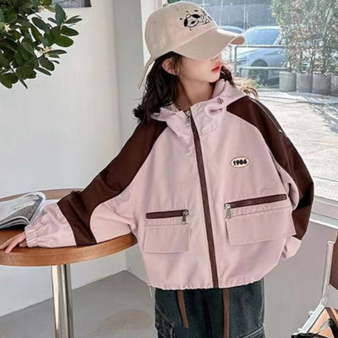 헬로가든 1986배색 바람막이 점퍼