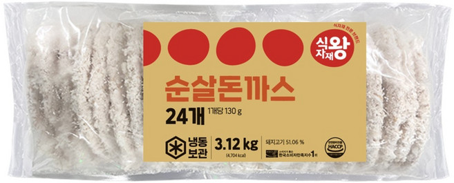 식자재왕 부드러운 순살돈까스, 1개, 3.12kg