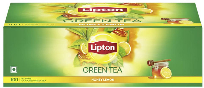 Lipton Honey Lemon Green Tea Bags 100 pcs All Natural Flavour Zero, 1개, 1개입, 140g