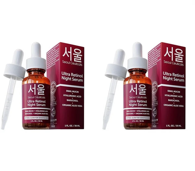 서울서티컬즈 울트라 레티놀 나이트 세럼 SeoulCeuticals 1% Korean Retinol Night Serum, 2개, 30ml - 쿠팡