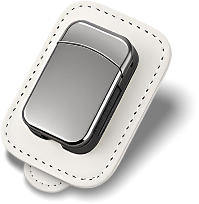 차빛 차량용 원터치 안경거치대 자동차 선글라스 선바이저 클립 케이스 홀더, 1개, 루나 화이트