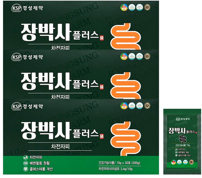 경성제약 장박사 플러스 3BOX 차전자피 식이섬유, 300g, 3박스