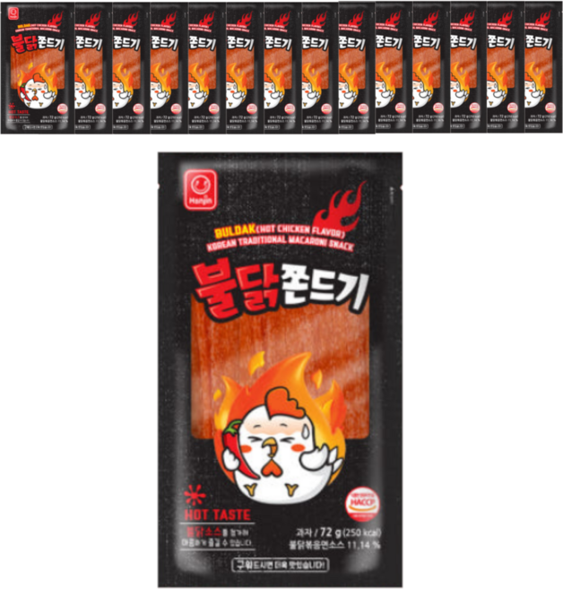 한진 불닭 쫀드기, 72g, 15개