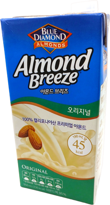 아몬드브리즈 오리지널 두유, 950ml, 4개