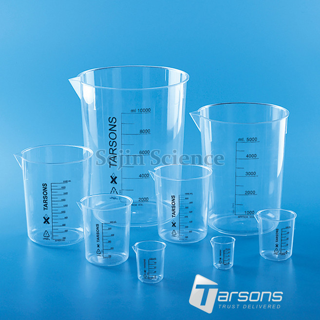 Tarsons T422000 50ml T422040 1L T422050 2L T422060 5L T422070 10L 비이커 눈금 Beaker PMP Black Graduation, T422000 50ml : 1EA