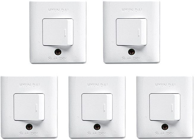 국산 노출 사각 스위치, 5개