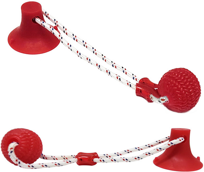 반려동물 터그 강아지 흡착식 공 장난감, 1개