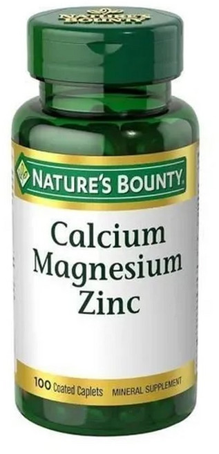 Natures Bounty 칼슘 마그네슘 및 아연 캡슐 면역 및 - 100 Count Pack of 1, 1개, 100정
