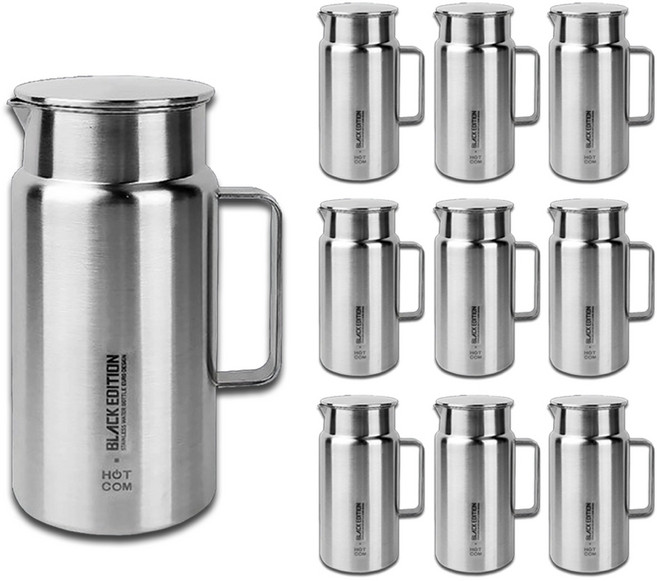 핫콤 올스텐 냉장고 손잡이 물병 1450ml (1.45L), 10개, 1.45L, 001 실버