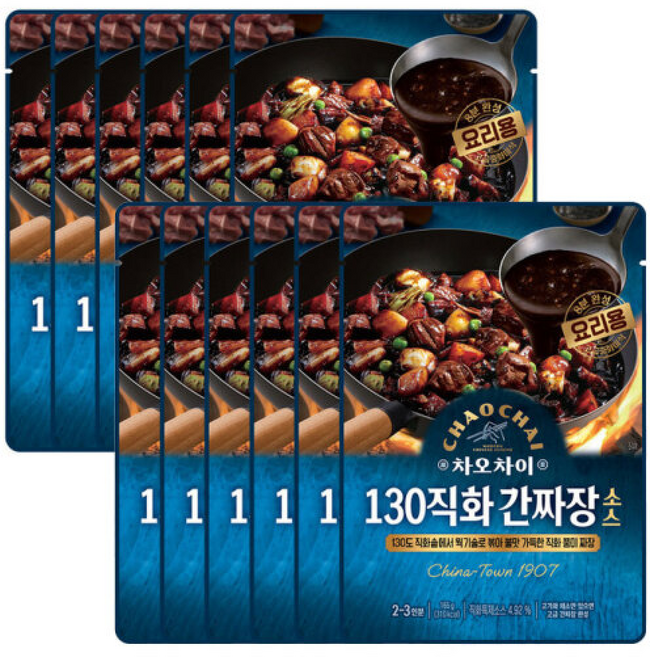 차오차이 130직화간짜장소스, 12개, 165g