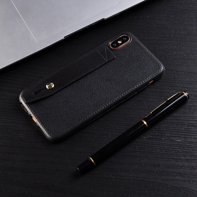 무지크 아이폰 XS 레더 스트랩 밴딩 케이스