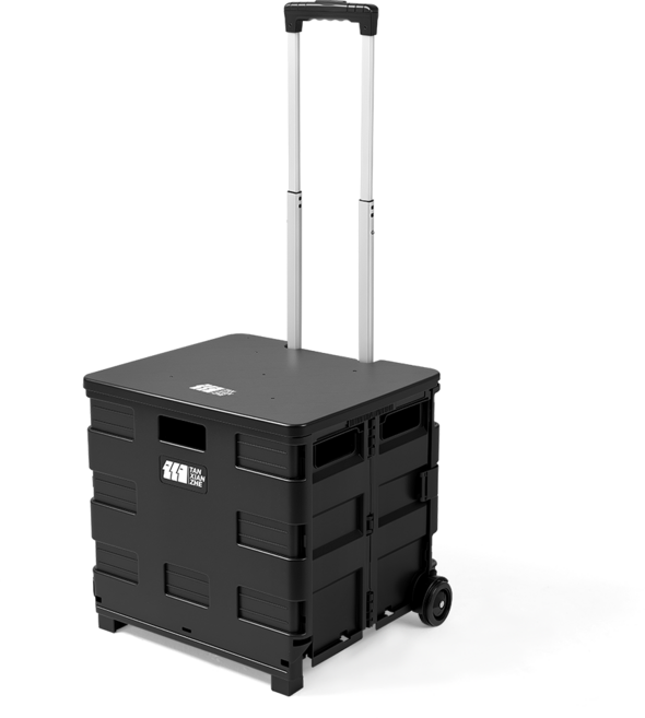 탄씨엔쯔 탄스트라이더 접이식 수납 상자 카트 50L KJBBA44019189, 1개, 블랙50L