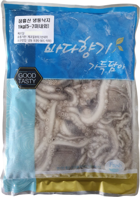 살아있는 그대로 얼린 장흥 국산 냉동 낙지 최상품 연한낙지 낙지볶음용, 1개, 국산 냉동낙지 1kg (4-6미 내외)