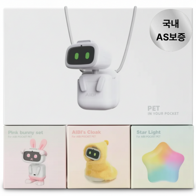 [공식판매처] aibi robot AI 아이비 포켓반려로봇, 세트, 1개, 관부가세포함
