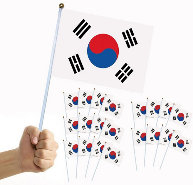 미니 태극기 손태극기 광복절 삼일절 행사 응원용, 20개, 대한민국
