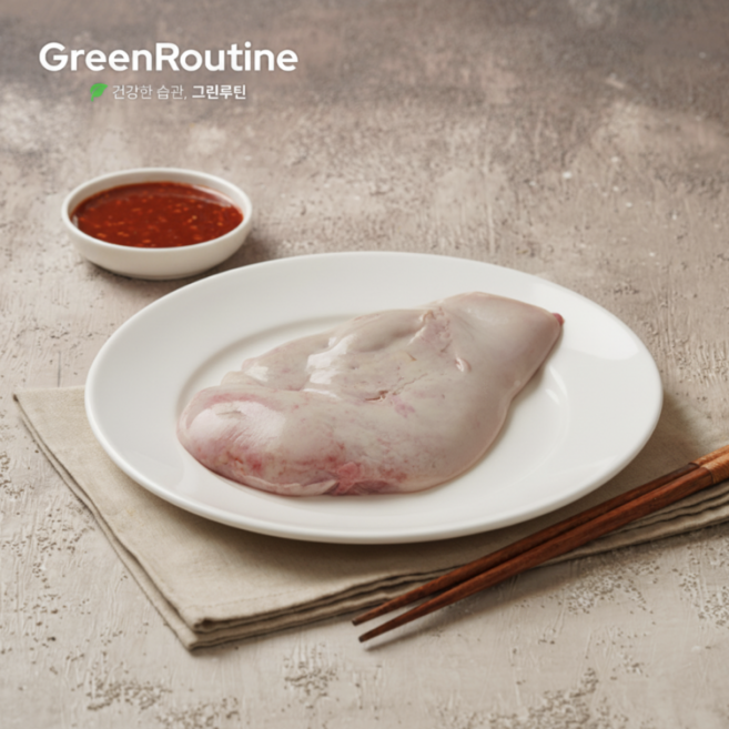 [그린루틴] 국내산 고품질 홍어애 (냉동), 1개, 500g