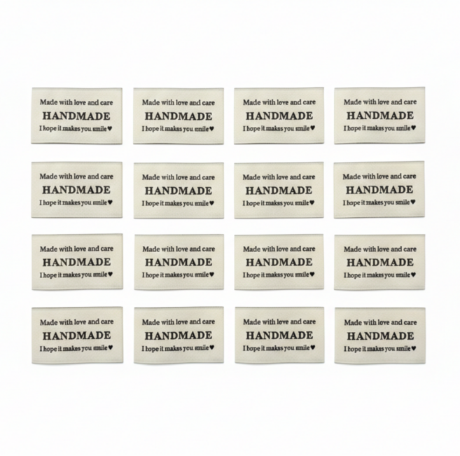 태현스토어 핸드메이드 면라벨 패브릭 양접이, 혼합, 10개