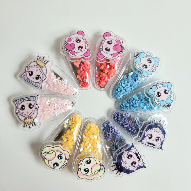 프린세스티니핑머리핀 똑딱핀 스팽글똑딱핀 여아머리핀 아동헤어핀 티니핑머리핀 악세사리 여아악세사리 예쁜머리핀 공주님 헤어핀 정품