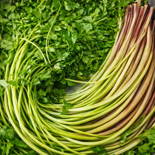 농장직송 향긋한 제철 청도 미나리 세척손질완료, 1박스, 400g