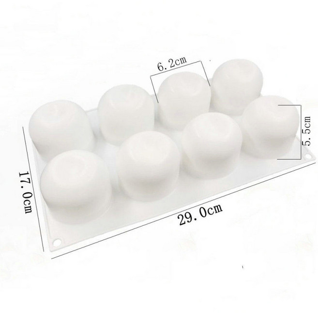 바나나 젤리 케이크 초콜릿 실리콘몰드 DIY 베이킹 푸딩 제작용 12구, 8개, I_사과 8개