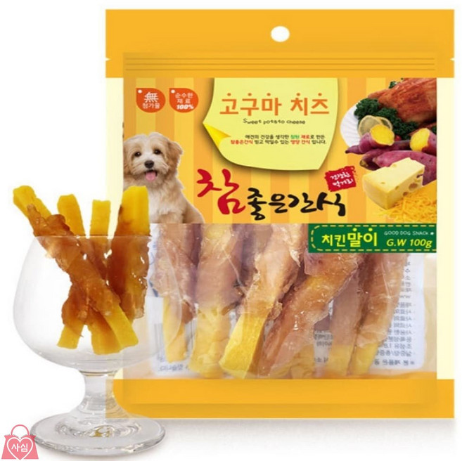 Quick 참좋은간식 고구마치즈 치킨말이 100g 강아지치킨간식 강아지고구마간식, 고구마
