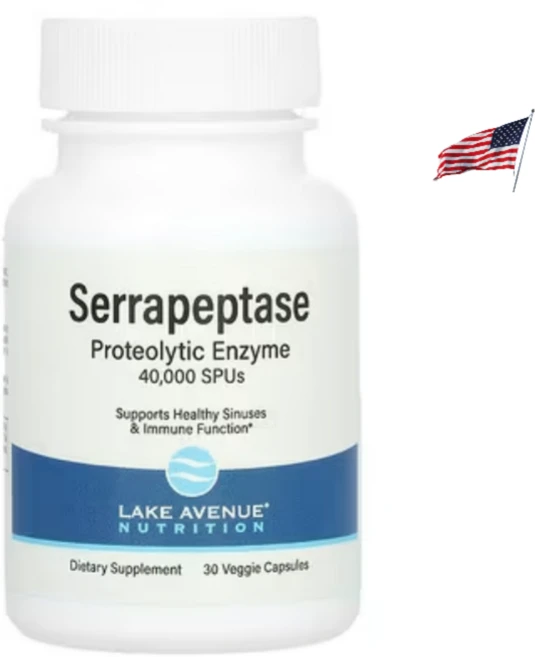 레이크애비뉴뉴트리션 세라펩타제 단백질 엔자임 40000SPU 베지캡슐 30정, 30mg, 3개 - 쿠팡