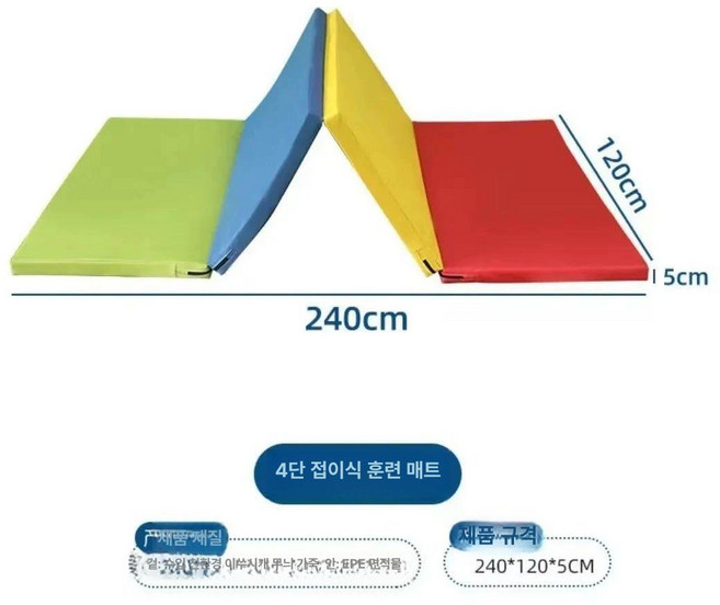 경자네상점 폴더매트 아기매트 하우스 4단 3단 놀이방, 240x120x5 4겹 매트, 기본 모델명/품번