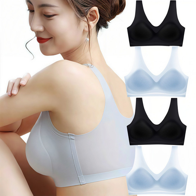 ROOICE 속옷 아이스브라 4pcs 쿨링 고정컵 초경량 브래지어