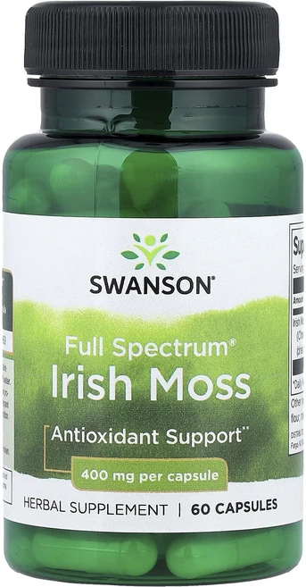 몸관리하세요 겨울입니다 Swanson Full Spectrum® 아이리쉬 모스 400mg 캡슐 60정 특별관리진행, SwansonFullSpectrum아이리쉬모스400mg, 1개 - 쿠팡