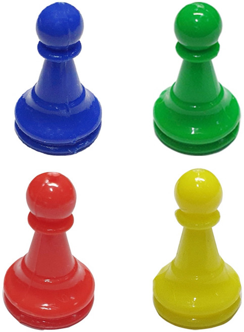 플라스틱 체스형 중소형 게임말 4색세트 보드게임부품