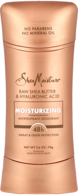 SheaMoisture 땀 억제제 데오도런트 보습 무가공 시어버터 및 히알루론산 74g(2.6oz), SheaMoisture땀억제제데오도런트보습무가공시어버터, 74g, 1개 - 쿠팡