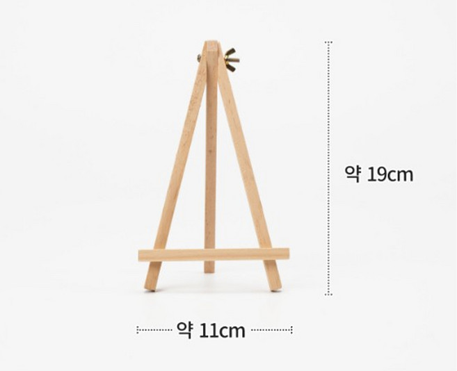 (MH) 민화 삼각 원목이젤 소 19cm, 소(19cm) UATOA0201, 1개
