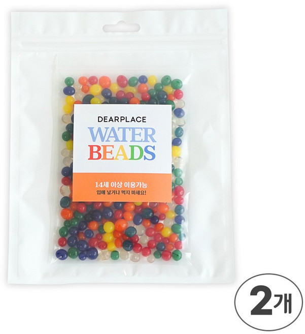 디어플레이스 워터비즈 수정토 개구리알 젤리소일 - 점보 300p, 2개, 혼합 색상