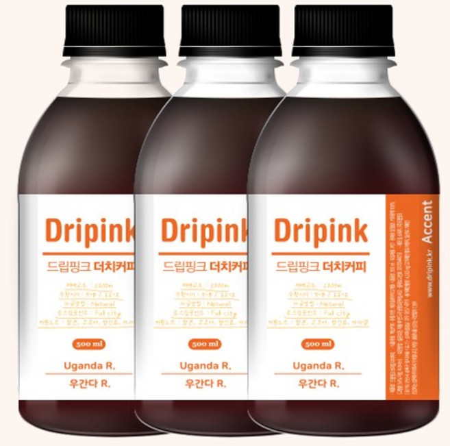 우간다 500ml x 3병 더치콜드브루 커피 원액, 3개