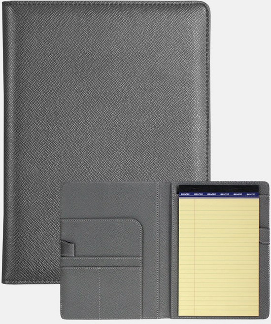 아인텍 프리미엄 A5 가죽 레포트패드 2단형 HH21, 2단_그레이[H7197](1개)