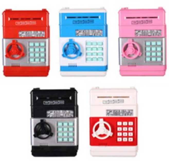 ATM 미니금고 지폐 저금통, 블랙