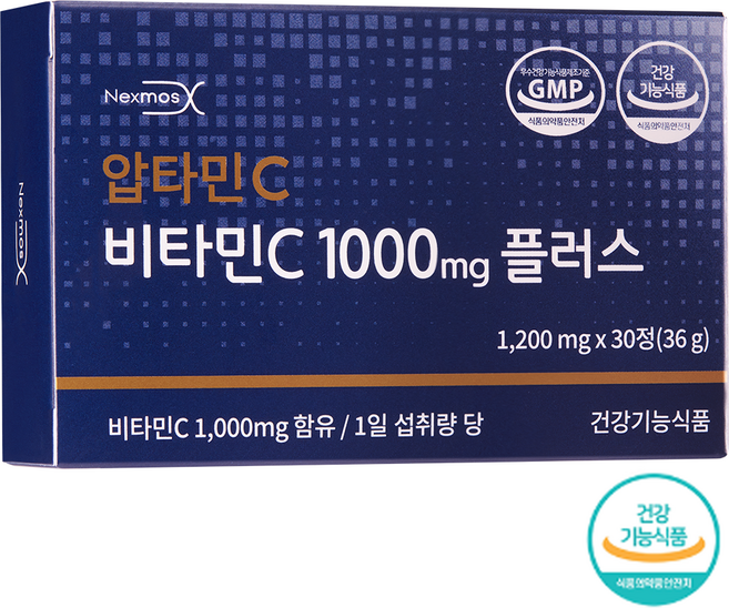 (넥스모스 본사직영 공식판매) 압타민C 비타민C 1000mg 플러스 건강기능식품, 3개, 30정