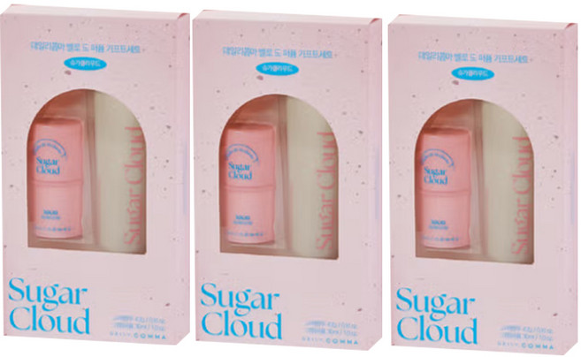 데일리콤마 벨로 드 퍼퓸 슈가클라우드 기프트세트 선물세트 (고체향수 크림퍼퓸), 3세트