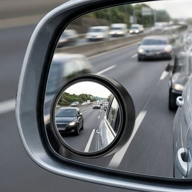 위클로버 자동차 각도조절 발수코팅 보조거울, 2개, 전차종