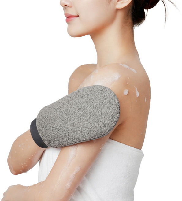 스탠다드엔 2세대 때밀이 타올 때타올 샤워타올, 1세트, 2개입, 하드(시원한 전문가용), 그레이