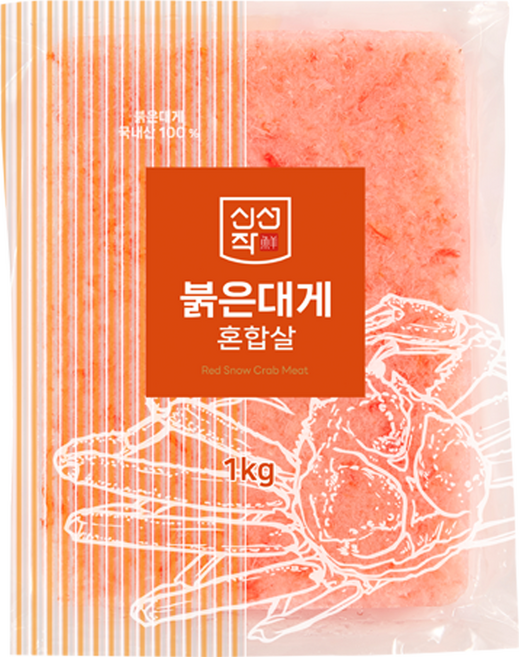 [신선작] 홍게 붉은대게 혼합살 (파지살) 1kg, 1개