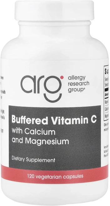 Allergy Research Group 칼슘 및 마그네슘이 함유된 완충형 비타민C 베지 캡슐 120정, Allergy Research Group 칼슘..., 1개 - 쿠팡