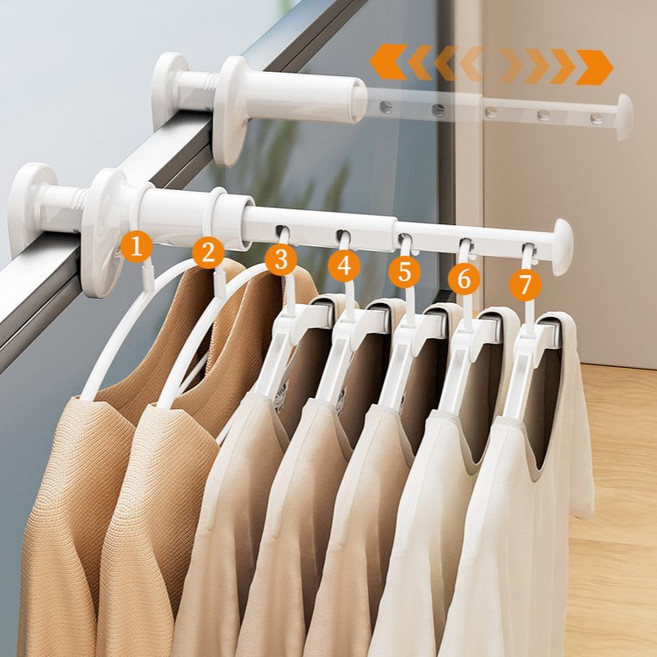 하이호프 공간 차지 안하는 벽부착 접이식 휴대용 미니 빨래 건조대, 화이트