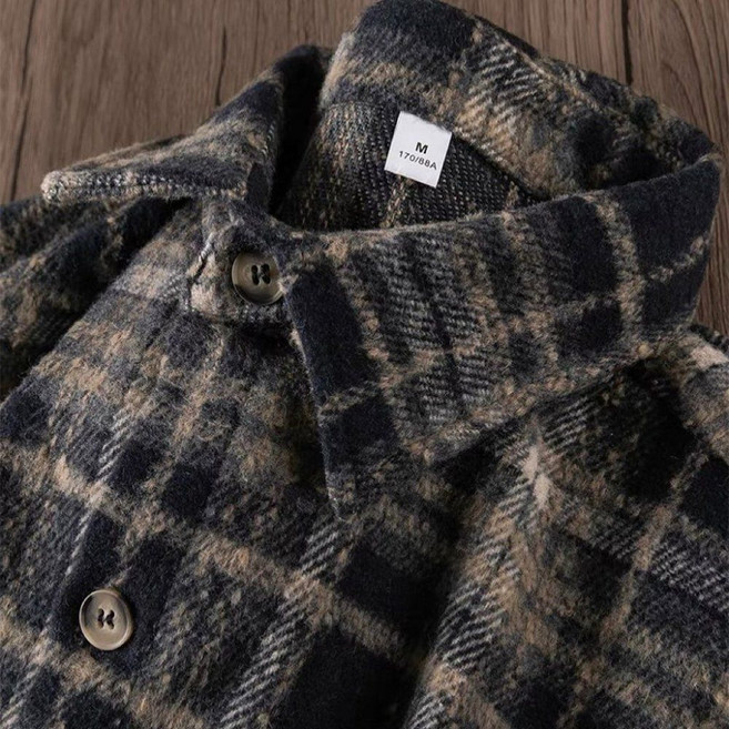 Seofst 여성 가을겨울 기모 체크셔츠 루즈핏 빅사이즈 아우터