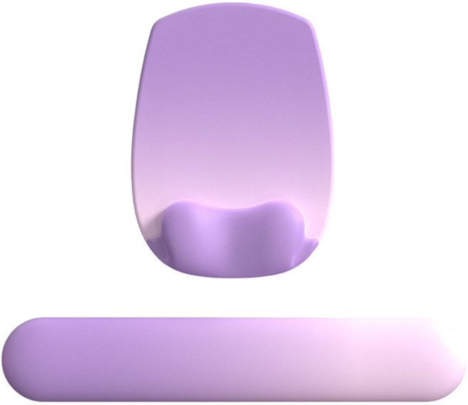 아라리오 벨루어 컴포트 키보드 마우스 손목 받침대 세트, 1개, 미스틱 퍼플