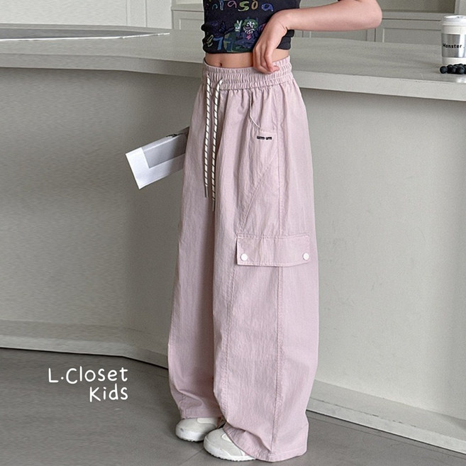 LC.kids 輕氧感工裝薄長褲